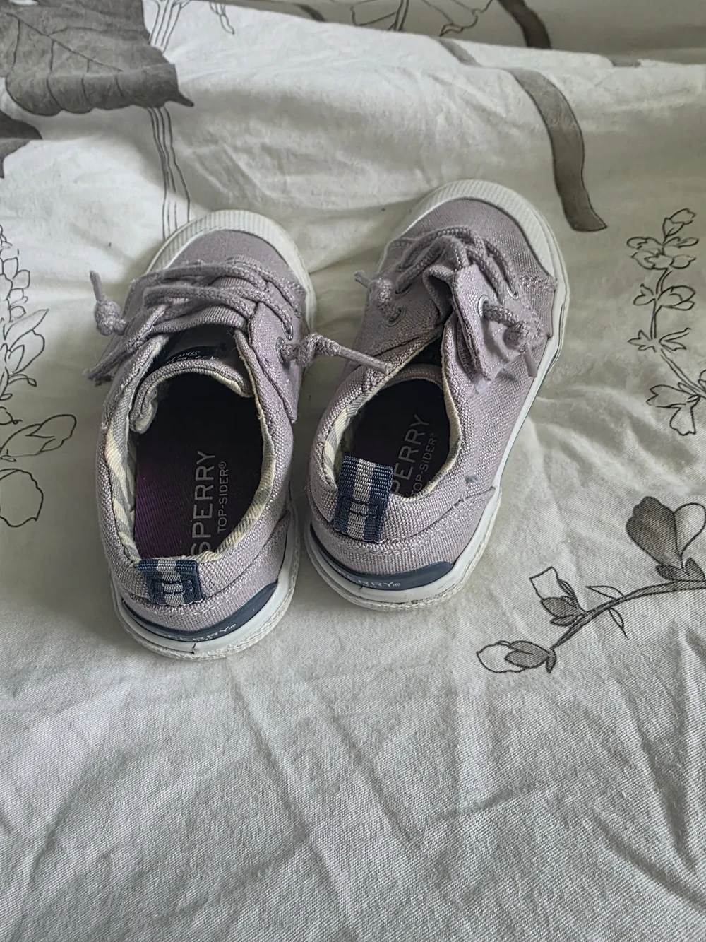 Sperry Baby Casual Canvas Sneakers in Light Lavender Sparkle
